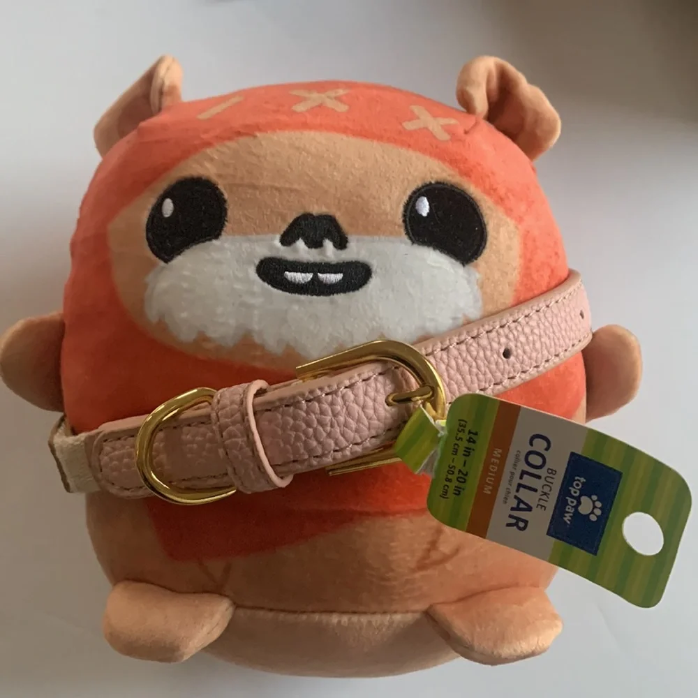 Top Paw Dog Collar pink and tan buckle 14-20in NWT